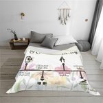 Personalized Love Story Timeline Design Soft Throw Blanket with Name and Date Home Decor Anniversary Valentine's Day Gift for Couple