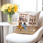 Personliga 1 - 3 tecknade husdjursmönster Mjukt kuddöverdrag med namn och text Födelsedag rumsinredning Present till katt hund husdjursälskare