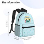 Personalisierte Coquette Bow Star School Bus Design wasserdicht Kind Schule Rucksack mit Namen zurück zu Schule Geburtstag Geschenk für Jungen Mädchen
