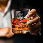 Personalized Engraved Birth Flower Bourbon Whiskey Glasses Zodiac Sign Slate Coaster with Name Birthday Gift for Family Friend