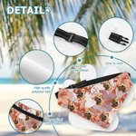 Personalised Palm Flower Fruit Hawaiian Style Adjustable Dog Bandana with Photo Beach Birthday Party Costume Gift for Pet Lovers