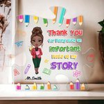 Personalized Cartoon Pencil Acrylic Puzzle Plaque with Name Desk Decor Appreciation Teacher’s Day Gift for Teacher