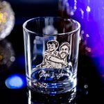 Personalisiertes Whiskyglas mit Familienfoto für Vater Ehemann Freunde zum Geburtstag Vatertag Weihnachten