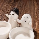 Personalized Cute Little Ghost Ceramic Candle Holder with Name Home Decor Best Halloween Gift for Family Friend