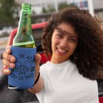 Personalized Til Death Do Us Part Sugar Skull Beer Can Cooler Sleeve with Name and Date Set of 12 Day of the Dead Wedding Gift for Family Couple