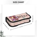 Trousse à Crayons Personnalisée avec Nom Motif Sorcière Vache Highland Cadeau Halloween Rentrée Scolaire pour Enfant Adolescent