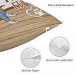 Personliga 1 - 3 tecknade husdjursmönster Mjukt kuddöverdrag med namn och text Födelsedag rumsinredning Present till katt hund husdjursälskare