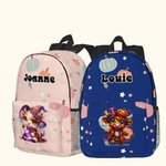 Personalized Halloween Highland Cow Pumpkin Design Waterproof Kid School Backpack with Name Halloween Fall Back to School Gift for Boys Girls