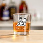 Personalisiertes Whiskyglas mit Familienfoto für Vater Ehemann Freunde zum Geburtstag Vatertag Weihnachten