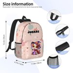 Personalized Halloween Highland Cow Pumpkin Design Waterproof Kid School Backpack with Name Halloween Fall Back to School Gift for Boys Girls