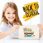 Pochette à crayons personnalisée Coquette Bow Star School Bus Design avec nom Back to School Birthday Gift for Kids