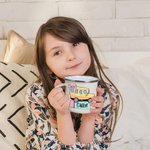 Personalized Cute School Bus 11oz Enamel Mug with Name Back to School Birthday Gift for Boys Girls