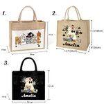 Personalisierte niedlichen Geist Krankenschwester Verband Kürbis Doodle Brief große Kapazität Jute Tote Tasche mit Namen lustig Halloween Geschenk für Krankenschwester