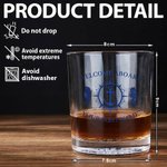 Personalized Unique Boat Anchor Design 10oz Whisky Glasses and Slate Coaster Set with Text Birthday Father's Day Gift for Grandpa Dad Whisky Lovers