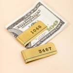 Gepersonaliseerde Dunne Blauwe Lijn Geldclip met Gegraveerde Tekst Verjaardagsverjaardagscadeau voor Politieagent