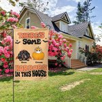 Personalisierte Es gibt einige Schrecken in diesem Haus Halloween Haustier Gartenfahne mit 1-7 Hund Katze Porträt und Namen Hof Dekor Halloween Gesche