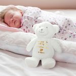 Personalised Handpicked for Earth By My Loved One Teddy Bear Plush Toy with Glitter Text  Angel Wings Pregnancy Keepsake Memorial Gift for Baby Kids