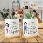 Personalisierte Es braucht ein großes Herz zu helfen, kleine Köpfe zu formen Pflanzgefäß mit Drainage zurück zur Schule Geschenk für Lehrer