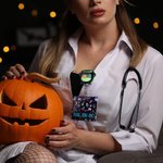 Henkilökohtainen Shaker Glitter Witch Cauldron Badge Reel ID haltija tekstillä Badge Buddy Nurse Week Halloween lahja lääketieteelliselle henkilökunna