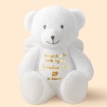 Personalised Handpicked for Earth By My Loved One Teddy Bear Plush Toy with Glitter Text  Angel Wings Pregnancy Keepsake Memorial Gift for Baby Kids