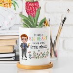 Personalisierte Es braucht ein großes Herz zu helfen, kleine Köpfe zu formen Pflanzgefäß mit Drainage zurück zur Schule Geschenk für Lehrer