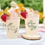 Gobelet en Plastique Personnalisé avec Texte Lot de 10 Gobelets Recyclables 350ml 450ml Cadeau Fête Mariage Bridal Shower pour Couple