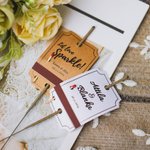 Étiquettes d'Allumage Personnalisées avec Noms et Date Accessoires de Mariage Porte-Allumettes Lot de 25 Cadeau Anniversaire Fiançailles pour Couple