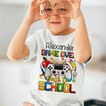 Henkilökohtainen monivärinen Game Over Takaisin kouluun 100% puuvilla Kid T-paita nimellä School Season Lahja tytöille pojat
