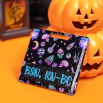 Henkilökohtainen Shaker Glitter Witch Cauldron Badge Reel ID haltija tekstillä Badge Buddy Nurse Week Halloween lahja lääketieteelliselle henkilökunna