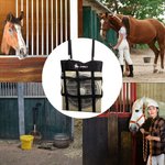 Support durable et personnalisé pour ventilateur de chèvre et de cheval avec nom et sangle ajustable pour ventilateur 20x20