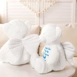 Personalised Handpicked for Earth By My Loved One Teddy Bear Plush Toy with Glitter Text  Angel Wings Pregnancy Keepsake Memorial Gift for Baby Kids