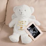 Personalised Handpicked for Earth By My Loved One Teddy Bear Plush Toy with Glitter Text  Angel Wings Pregnancy Keepsake Memorial Gift for Baby Kids