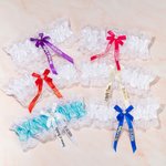 Jarretière Élastique Personnalisée avec Noms des Mariés et Date Cadeau de Mariage pour Mariée