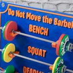 Personalized Removable Mini Barbells Weightlifting Tracking Board with Text Home Gym Gift for Coach Fitness Lover