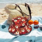 Chapeau de pêche unisexe avec photo de visage Cadeau d'anniversaire pour les amoureux des animaux de compagnie