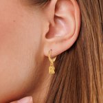 Personalized Mini 3D Bubble Initial Letter Dangle Huggie Earrings Minimalist Jewellery Birthday Anniversary Gift for Women Girls