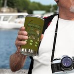 Personalized Hooked on Being Papa Fishing Theme 20oz Tumbler with Title and 1 - 20 Kid Names Grandparents Day Father's Day Gift for Dad Grandpa