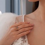 Personalized Dainty Birthstone Flower Cluster Ring with Zircon Minimalist Jewellery Birthday Anniversary Gift for Women