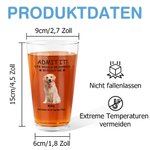 Personalisierter LIFE WOULD BE BORING WITHOUT ME Bierbecher mit 1-4 Haustierfotos Namen 470 ml Geburtstag Oktoberfest Geschenk für Tierliebhaber