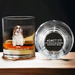 La vida sería aburrida sin mí 10oz Old Fashioned Whisky Rocks Glass personalizado con foto y nombre Regalo de cumpleaños para los amantes del perro gato