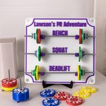 Personalized Removable Mini Barbells Weightlifting Tracking Board with Text Home Gym Gift for Coach Fitness Lover