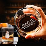 La vida sería aburrida sin mí 10oz Old Fashioned Whisky Rocks Glass personalizado con foto y nombre Regalo de cumpleaños para los amantes del perro gato