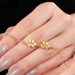 Personligt sött armband med tassavtryck för hund och katt med 1-8 graverat namn Födelsedag minnesgåva för kvinnor husdjursälskare