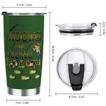 Personalized Hooked on Being Papa Fishing Theme 20oz Tumbler with Title and 1 - 20 Kid Names Grandparents Day Father's Day Gift for Dad Grandpa
