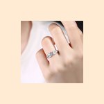 Personlig flerfärgad graverad ädelstenslöfte sterling silverring med text födelsedag förlovningsgåva för kvinnor