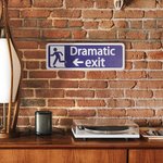 Panneau de sortie dramatique en bois coloré personnalisé Décoration murale de hall d'entrée amusante Cadeau d'anniversaire pour les amateurs de théâtr