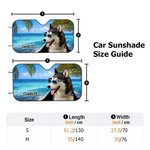 Personligt 1-3 djurporträtt strandstil bil vindruta solskydd med namn auto tillbehör resor födelsedagspresent för katt hund husdjursälskare
