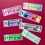 Panneau de sortie dramatique en bois coloré personnalisé Décoration murale de hall d'entrée amusante Cadeau d'anniversaire pour les amateurs de théâtr