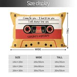Personalised Mixtape Retro 80s Music Throw Pillow Cover with Name Home Decor Birthday Housewarming Gift for Music Lovers