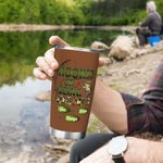 Personalized Hooked on Being Papa Fishing Theme 20oz Tumbler with Title and 1 - 20 Kid Names Grandparents Day Father's Day Gift for Dad Grandpa